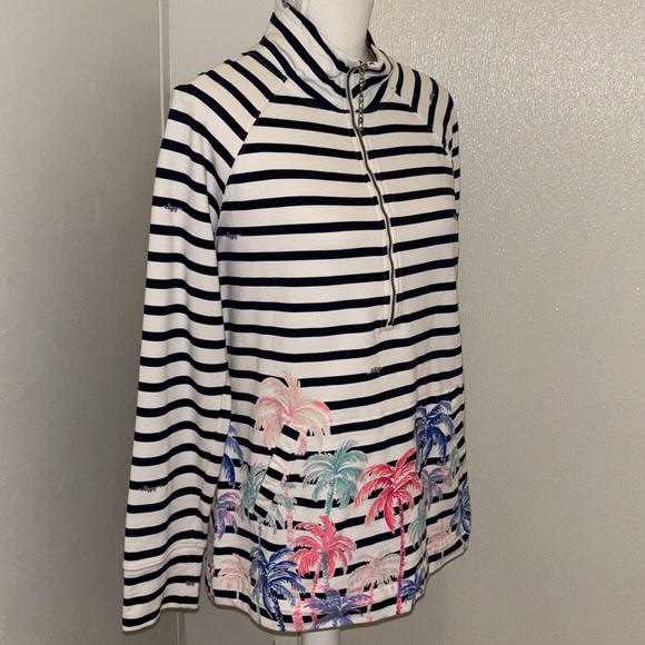 Lilly Pulitzer Skipper Popover- Desert Palm Stripe - Picture 4 of 14